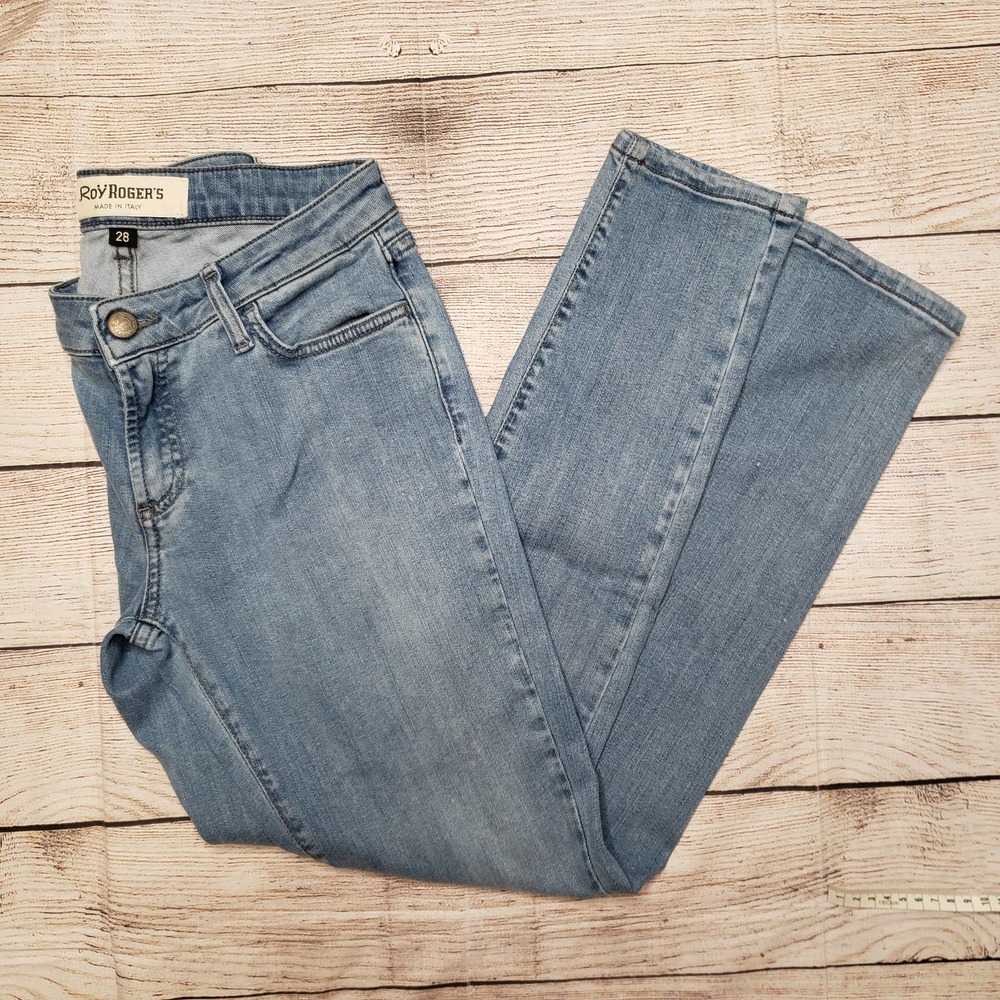 ROY ROGERS First Italian blue jeans skinny light wash jeans 28